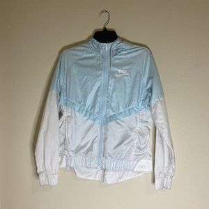 Baby Blue and White NIKE Windbreaker